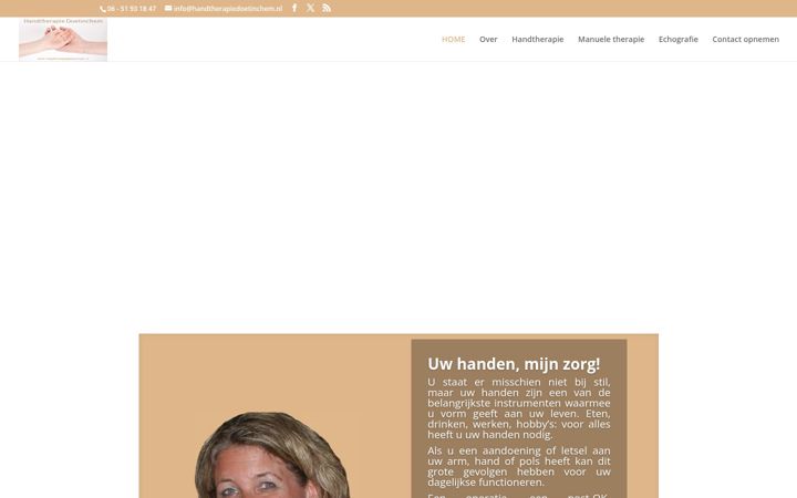 Screenshot of handtherapiedoetinchem.nl