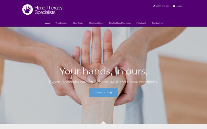 Screenshot of handtherapyspecialists.co.uk