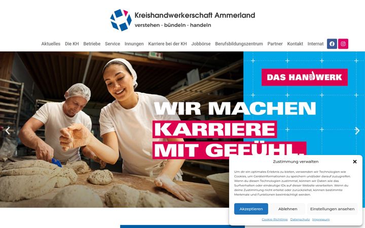Skjermbilde av handwerk-ammerland.de