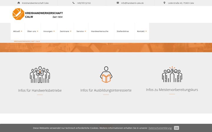Screenshot of handwerk-calw.de