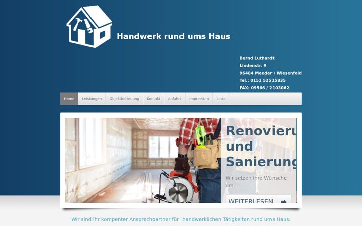 Screenshot of handwerk-coburg.de