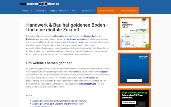 Screenshot of handwerk-digitalisieren.de