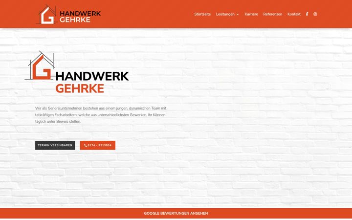 Skjermbilde av handwerk-gehrke.de