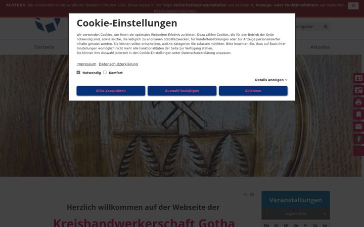 Skjermbilde av handwerk-gotha.de