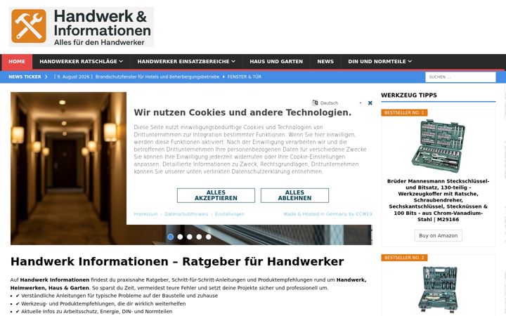 Screenshot van handwerk-informationen.de