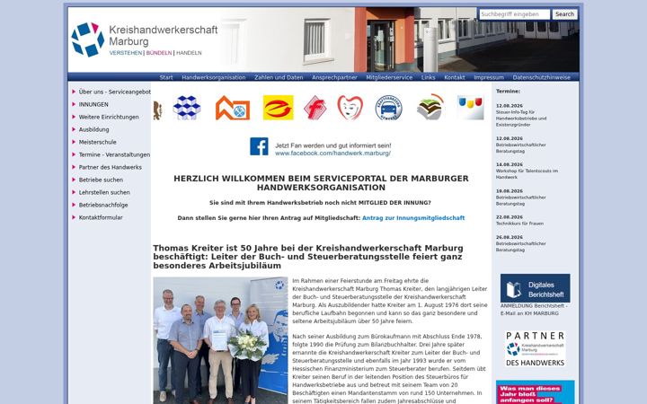 Screenshot of handwerk-marburg.de