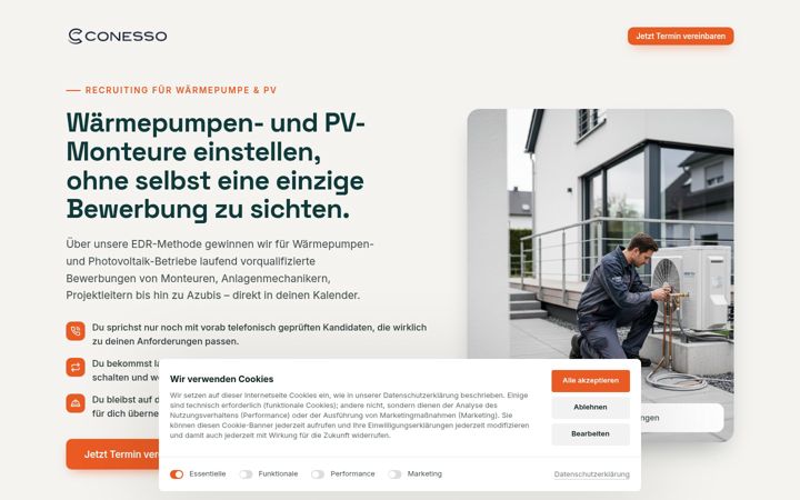 Screenshot of handwerk-recruiting.de