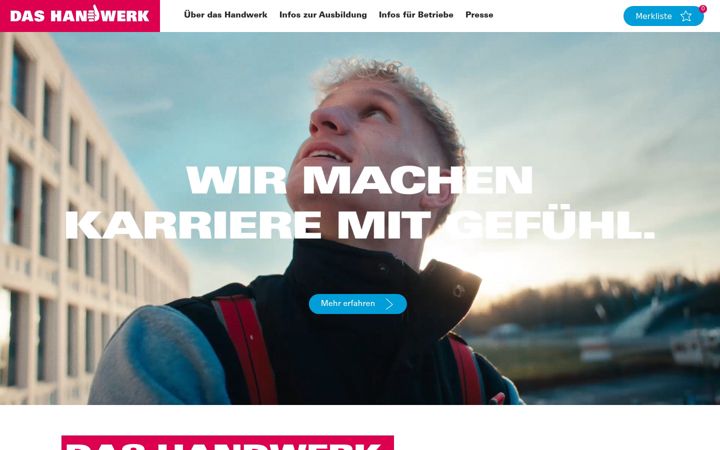 Screenshot of handwerk.de
