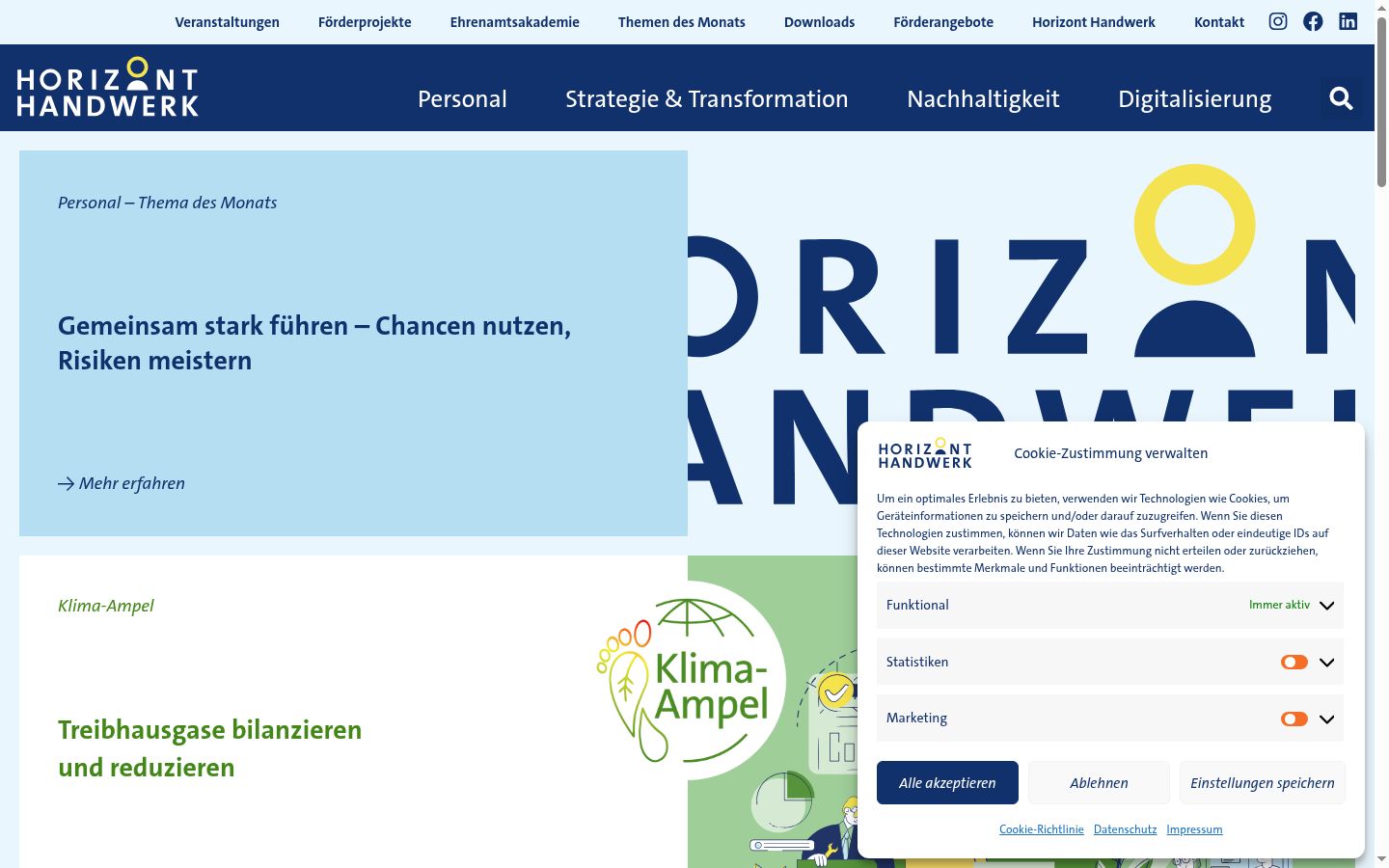 Ekrānuzņēmums ar piekrišanas baneri, kas tika rādīts pirms jebkādas mijiedarbības