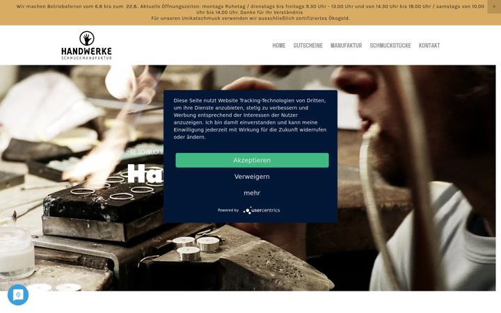 Screenshot of handwerke-schmuckmanufaktur.de