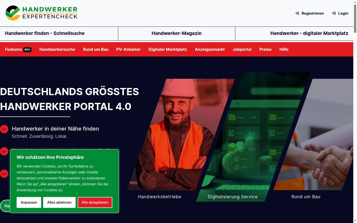 Screenshot tal-banner tal-kunsens muri qabel kwalunkwe interazzjoni