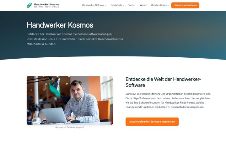Snímek obrazovky handwerker-kosmos.de