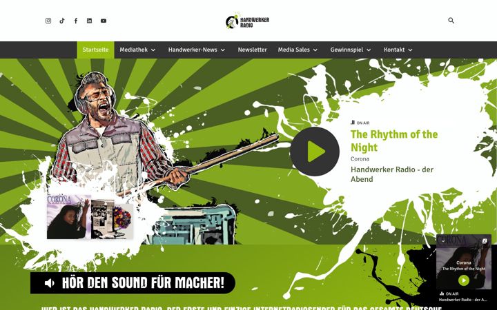 Screenshot ta' handwerker-radio.de
