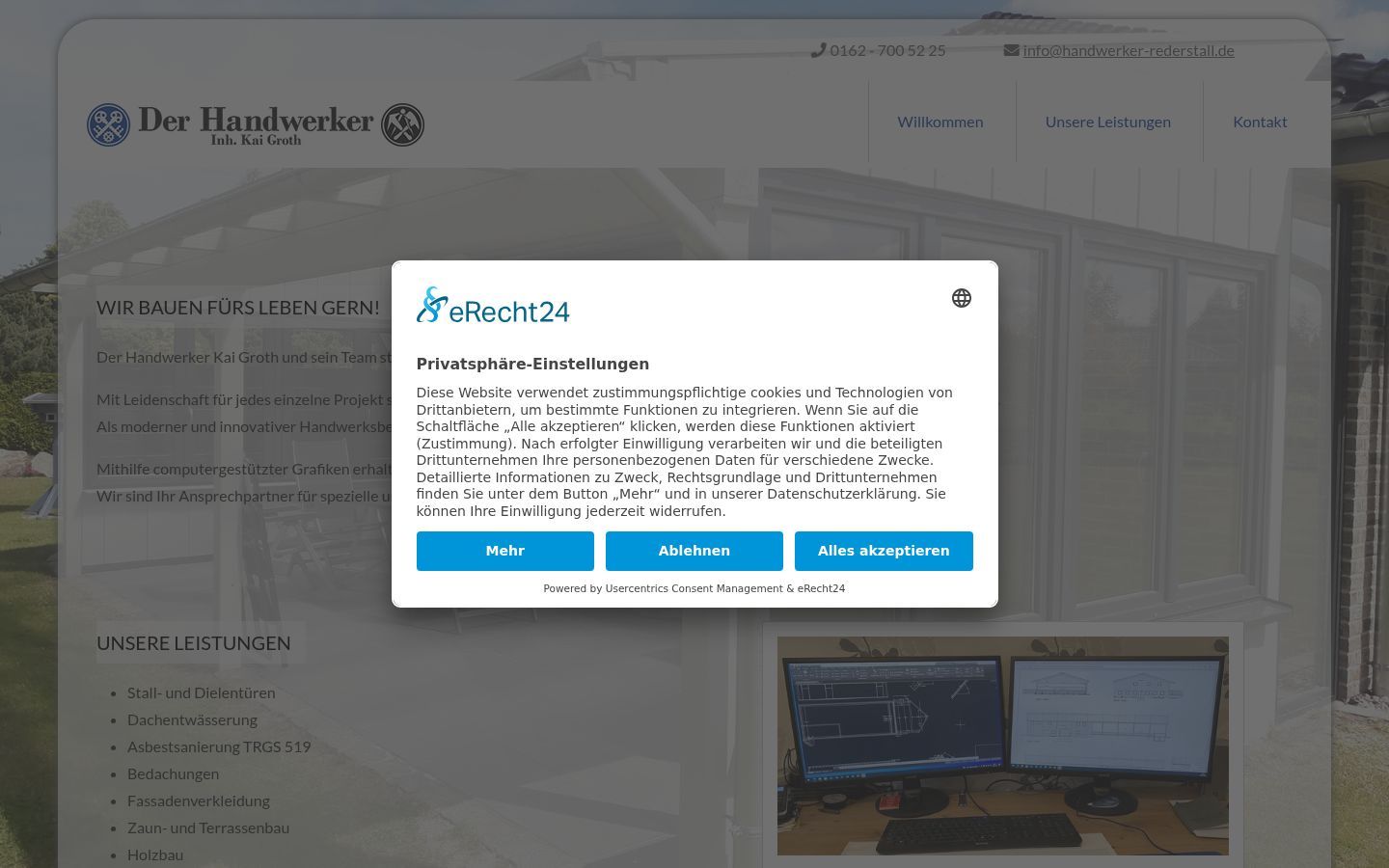 Screenshot tal-banner tal-kunsens muri qabel kwalunkwe interazzjoni