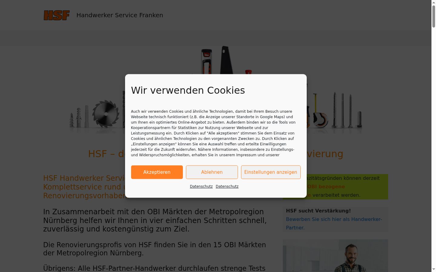 Screenshot tal-banner tal-kunsens muri qabel kwalunkwe interazzjoni
