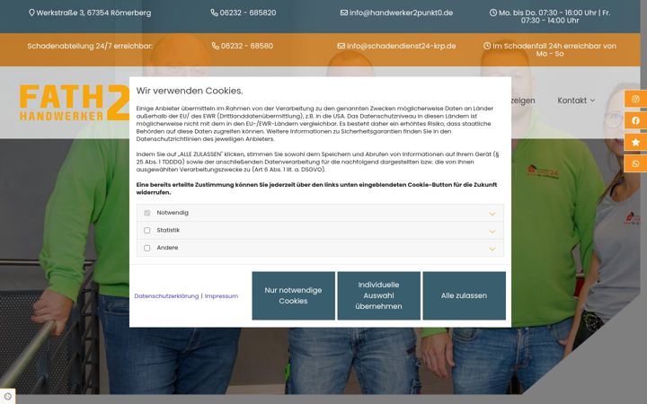 Screenshot of handwerker2punkt0.de
