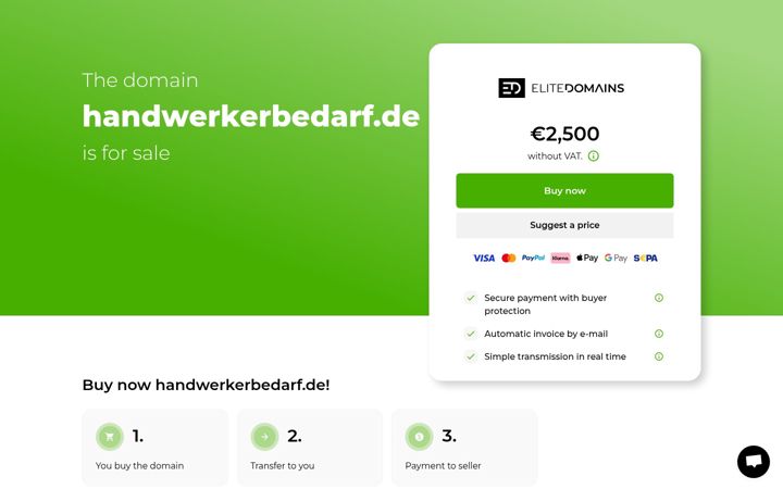 Screenshot of handwerkerbedarf.de