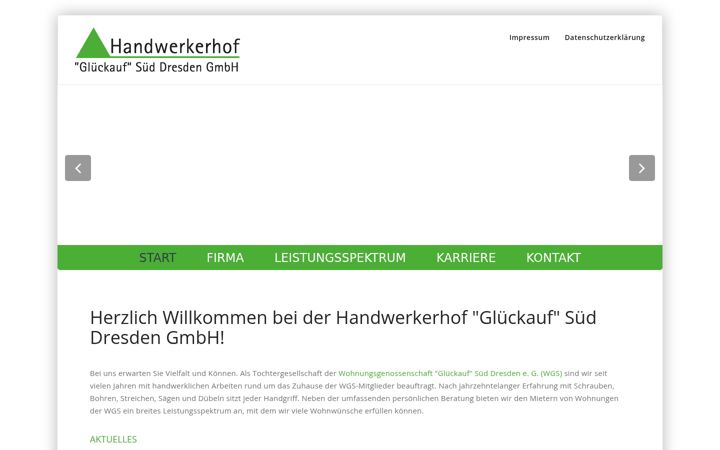 Screenshot of handwerkerhof-gmbh.de