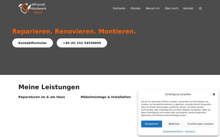 Screenshot of handwerkmaier.de