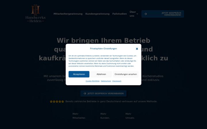Screenshot ta' handwerks-helden.de