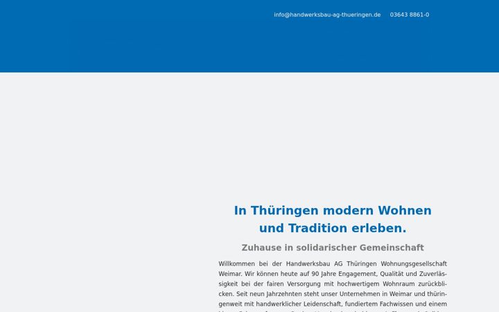 Screenshot of handwerksbau-ag-thueringen.de