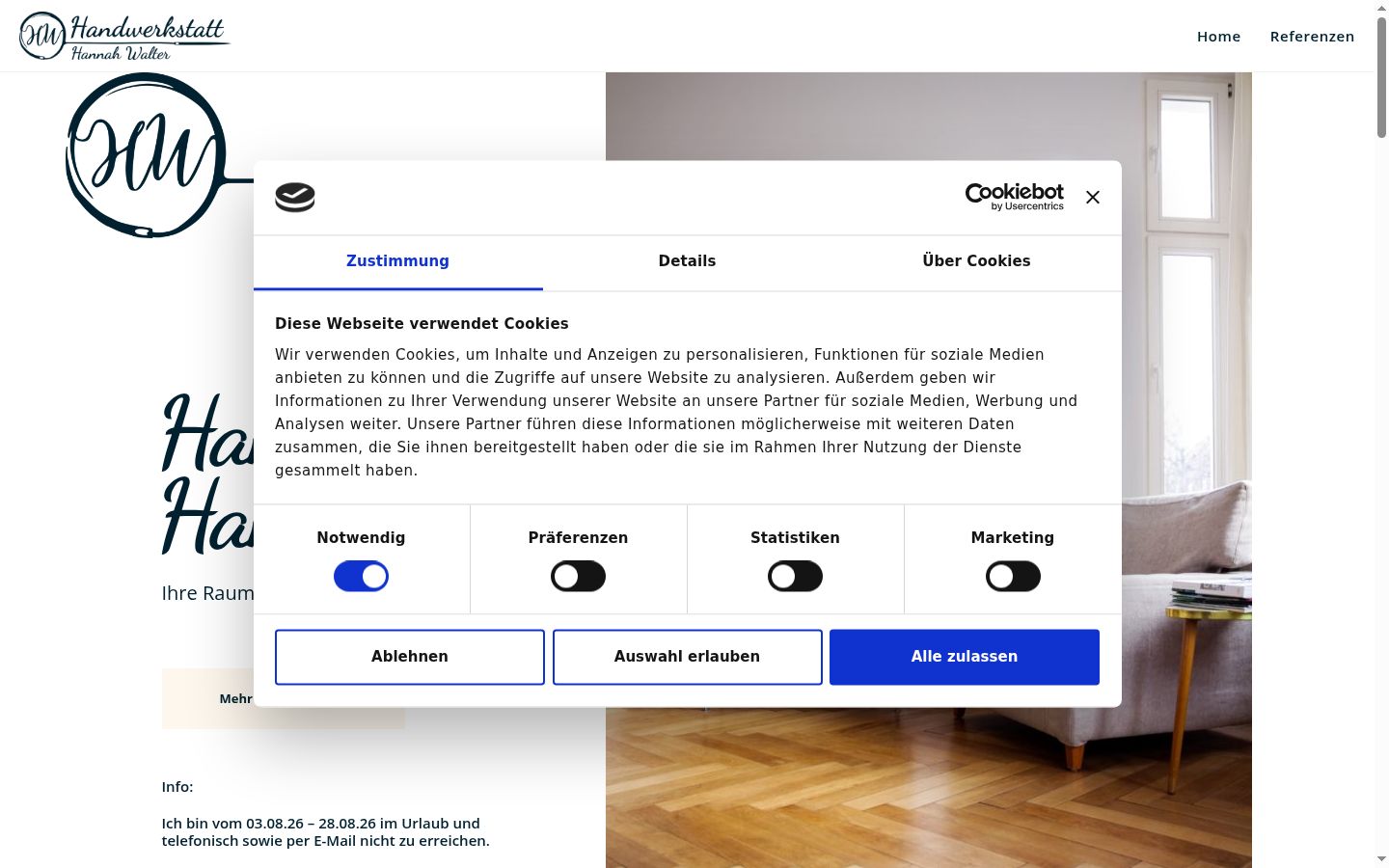 Zrzut ekranu banera zgody wyświetlanego przed jakąkolwiek interakcją