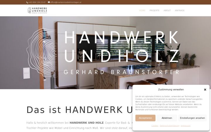 Screenshot of handwerkundholz.at