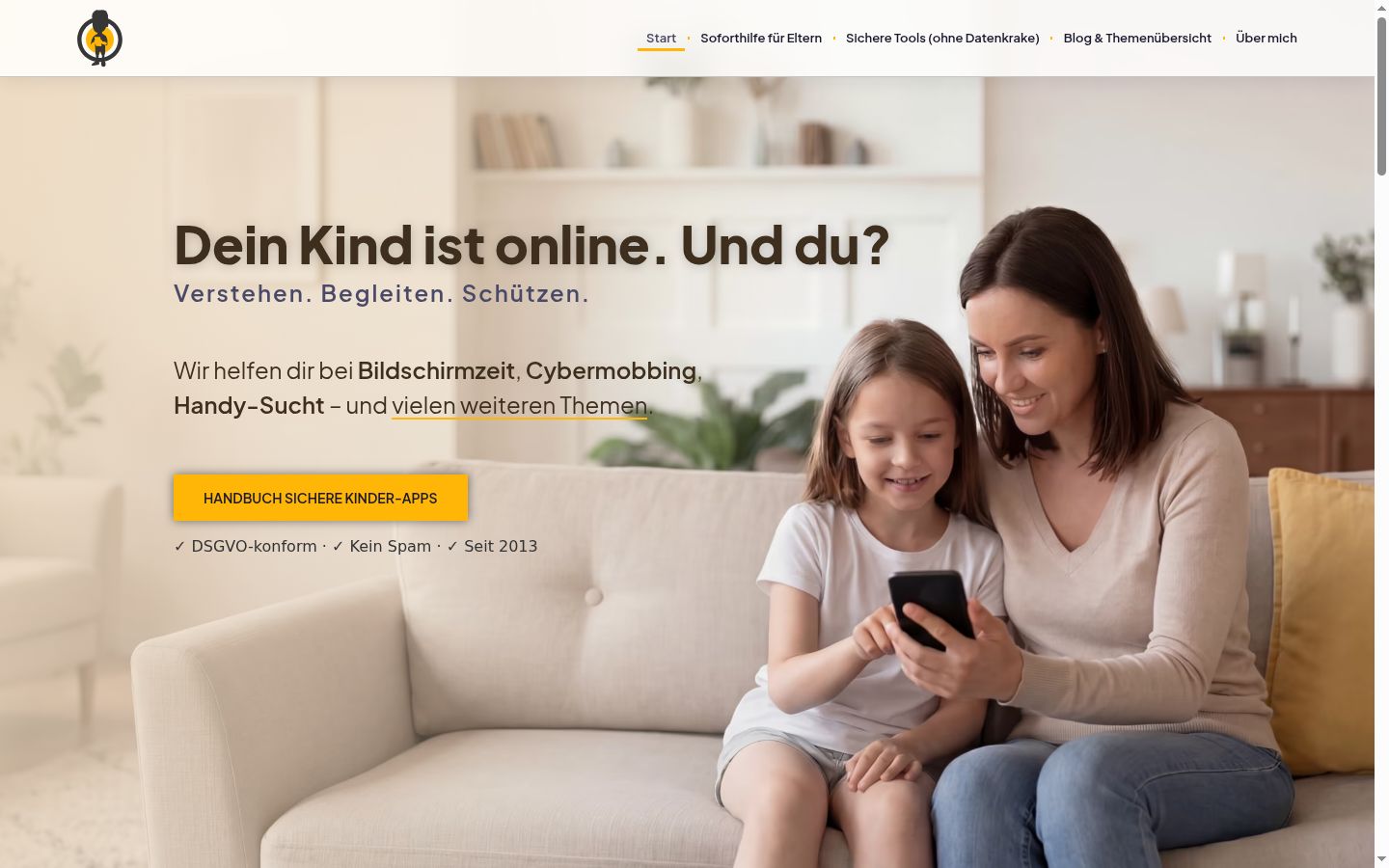 Screenshot des Einwilligungsbanners vor jeglicher Interaktion