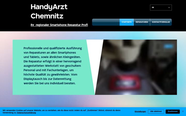 Snímek obrazovky handyarzt-chemnitz.com