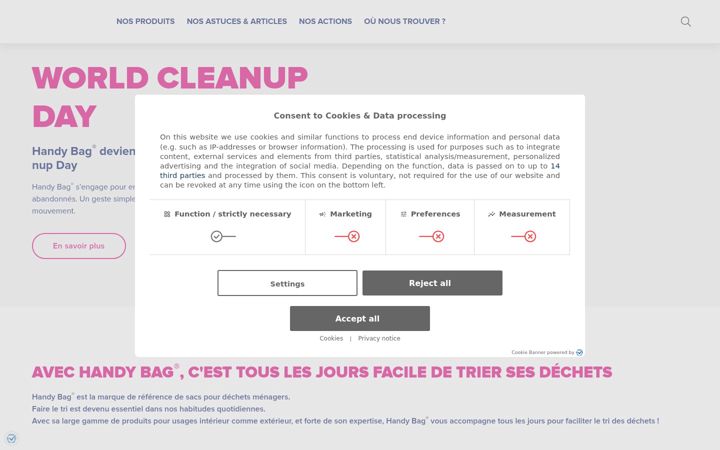 Screenshot of handybag.fr