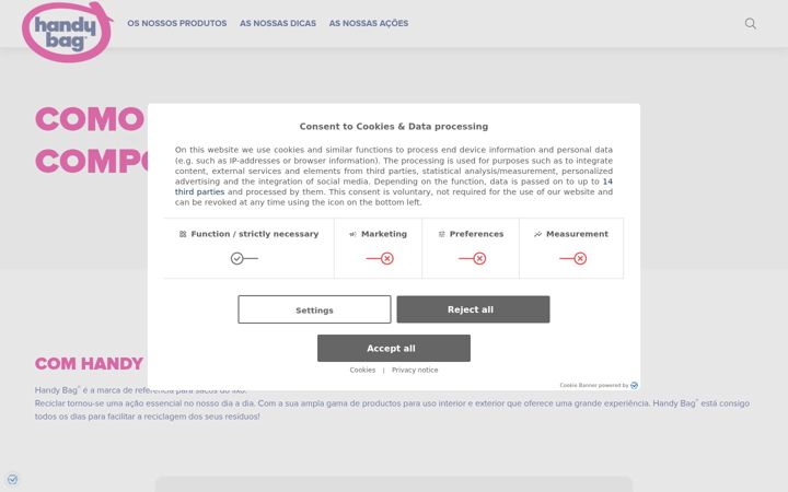 Screenshot of handybag.pt