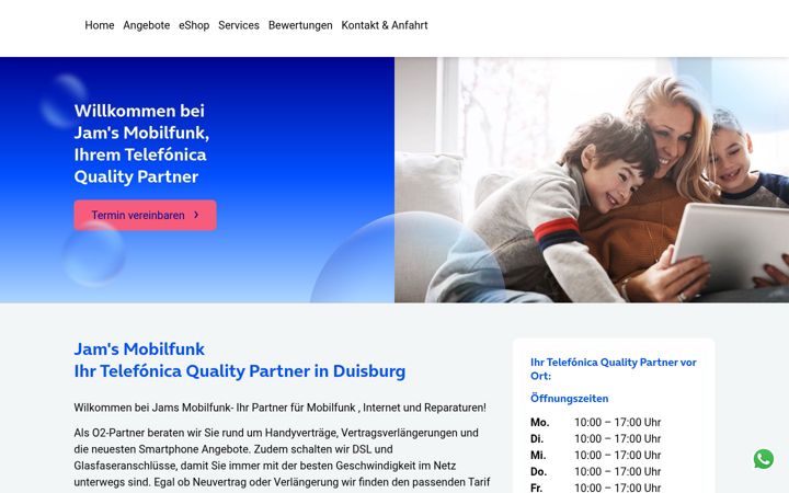 Screenshot of handycenterduisburg.de