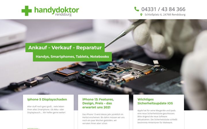 Screenshot di handydoktor-rendsburg.de