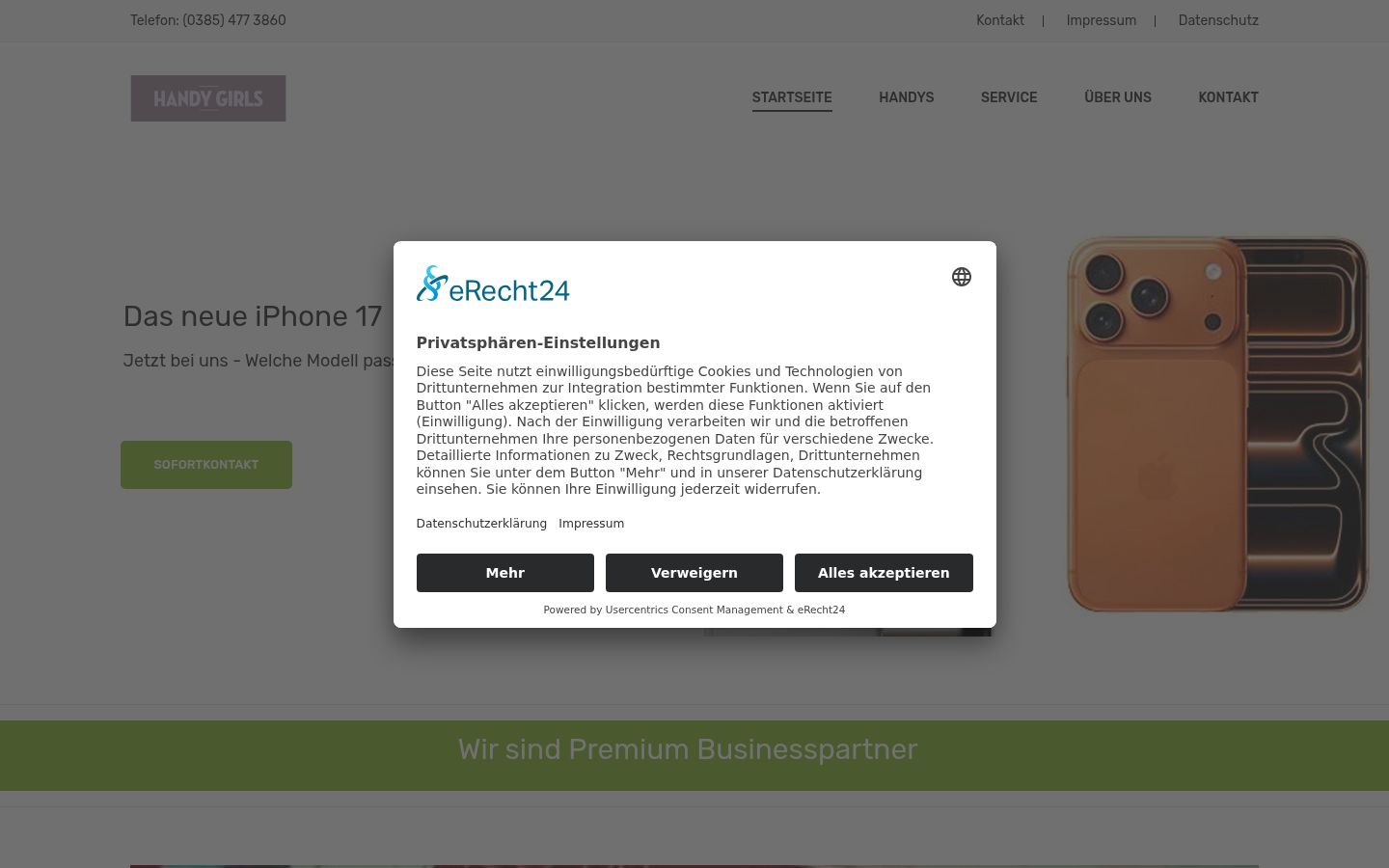 Screenshot van de toestemmingsbanner zoals getoond vóór enige interactie