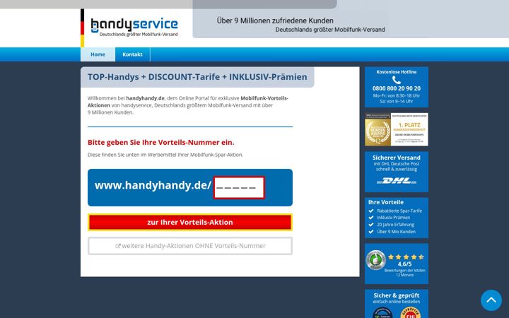 Screenshot of handyhandy.de