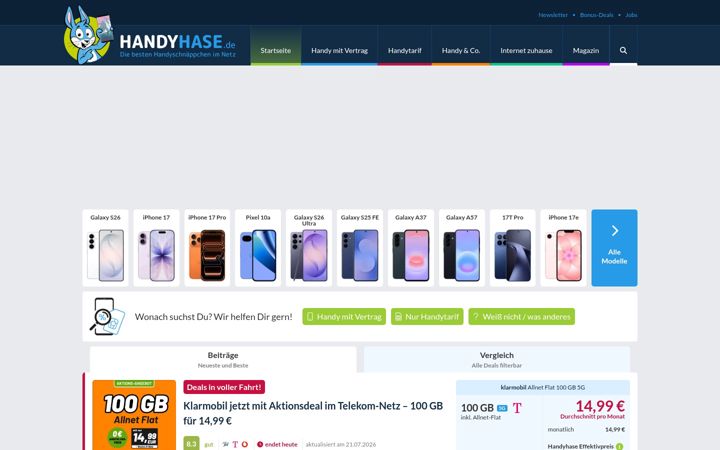 Zrzut ekranu handyhase.de