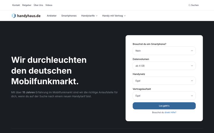 Screenshot ta' handyhaus.de