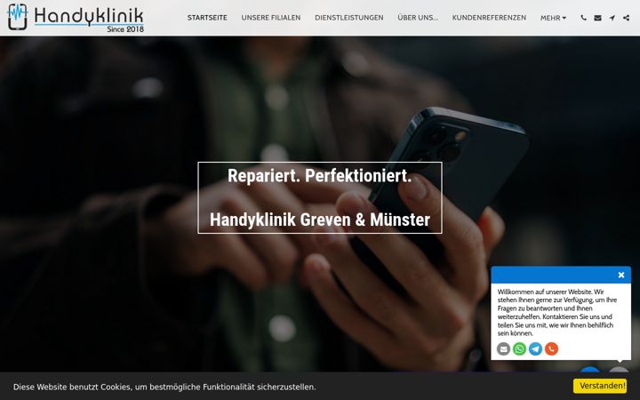 Screenshot of handyklinikgreven.de