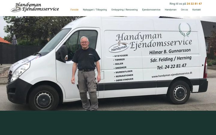 Screenshot of handyman-ejendomsservice.dk