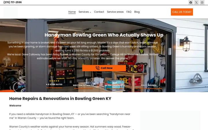 Screenshot of handymanbowlinggreen.com