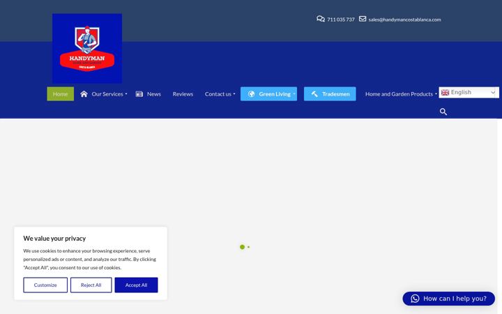 Screenshot of handymancostablanca.com