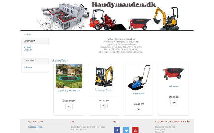 Screenshot of handymanden.dk