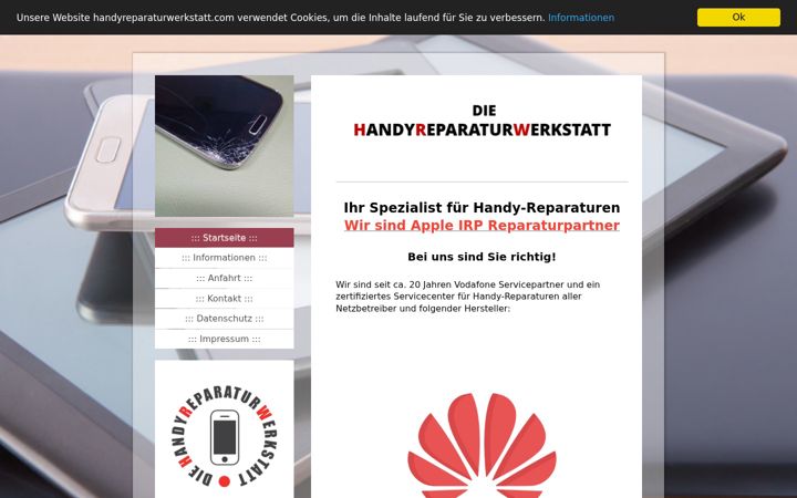 Screenshot of handyreparaturwerkstatt.com