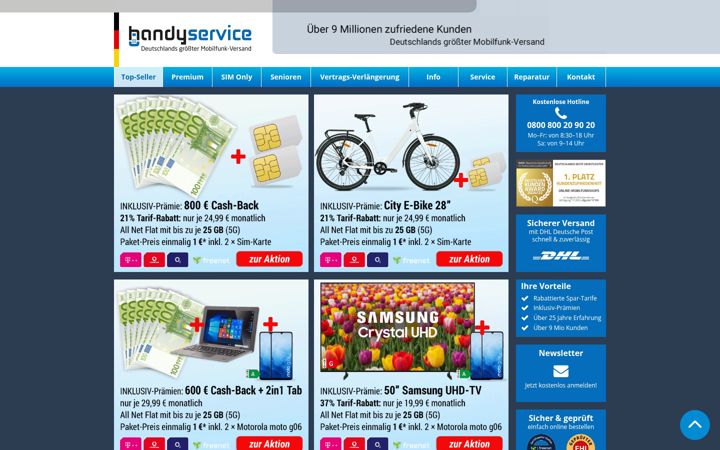 Screenshot of handyservice.de