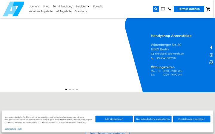 Captura de pantalla de handyshop-marzahn.de
