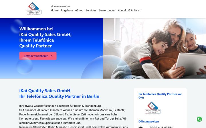Screenshot of handyshopsimonly.de