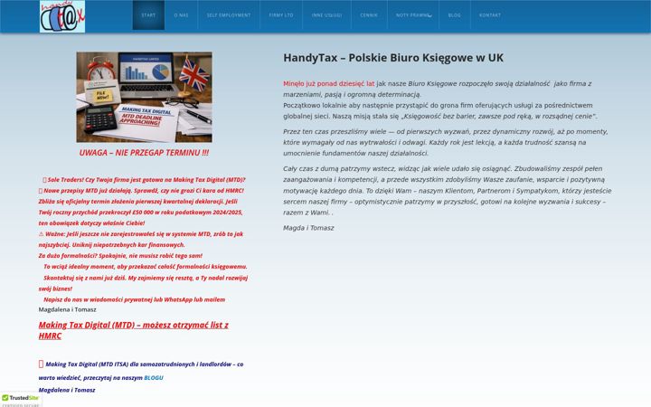 Screenshot of handytax.co.uk