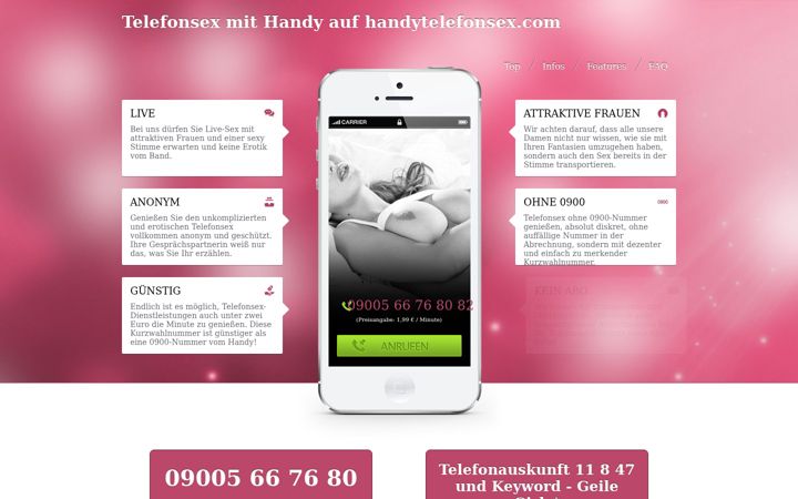 Screenshot of handytelefonsex.com
