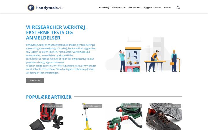 Skärmbild av handytools.dk