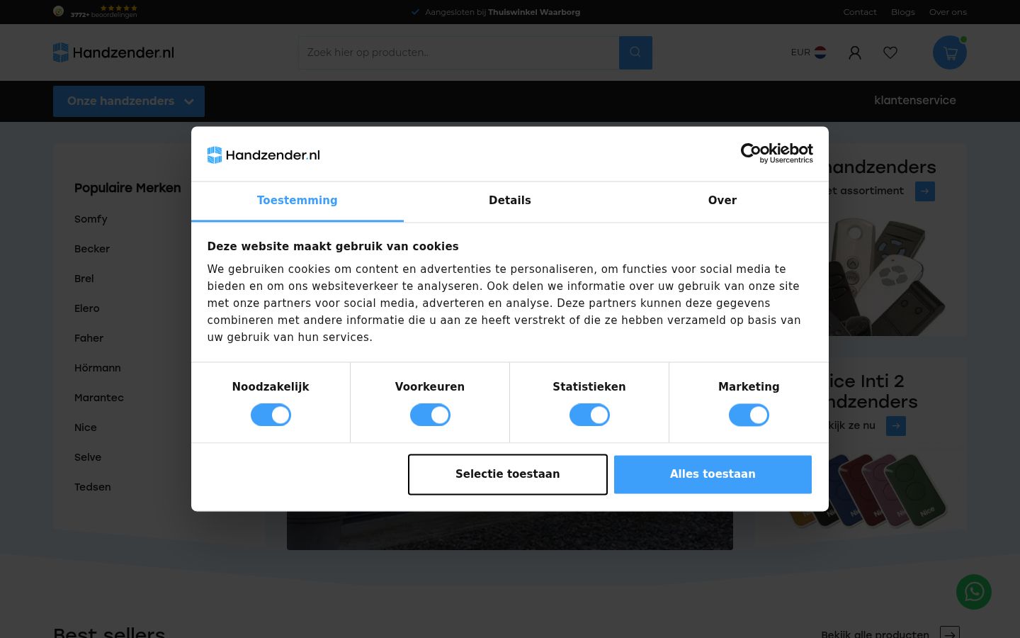 Screenshot tal-banner tal-kunsens muri qabel kwalunkwe interazzjoni